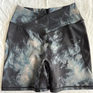 Women's Black Tie-Dye Alphalete Shorts
